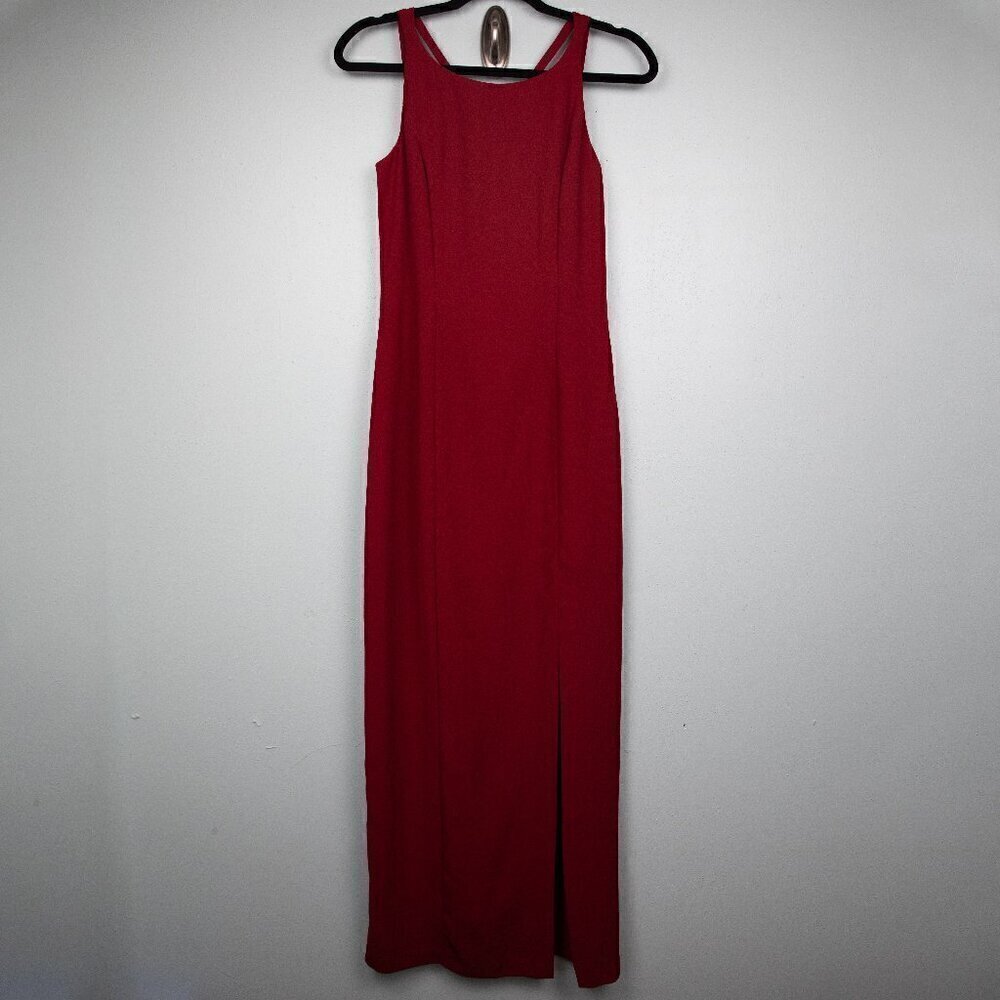 Vintage Rampage red sheath maxi dress-3